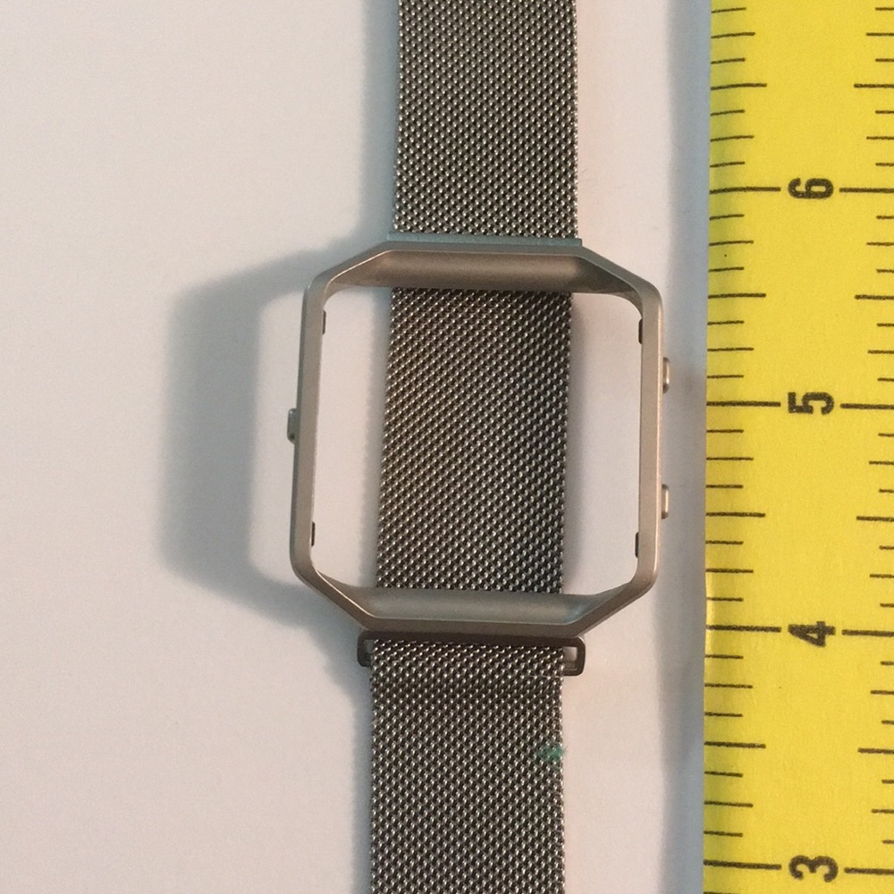 silver milanese band and frame for Fit Bit Blaze
